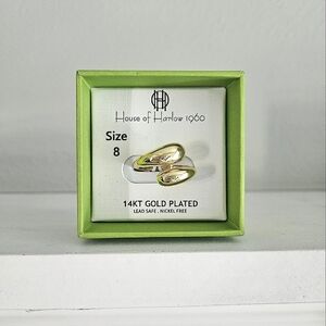 NWT House Of Harlow 1960 Double Teardrop Ring- Size 8